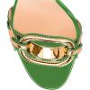 imageFSJ Women Chic Stiletto High Heel Sandal Open Toe Ankle Strap Buckled Colorful Wedding Dress Pump Size 415 USGreen