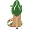 imageFSJ Women Chic Stiletto High Heel Sandal Open Toe Ankle Strap Buckled Colorful Wedding Dress Pump Size 415 USGreen
