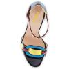 imageFSJ Women Chic Stiletto High Heel Sandal Open Toe Ankle Strap Buckled Colorful Wedding Dress Pump Size 415 USMulticolour1