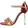imageFSJ Women Chic Stiletto High Heel Sandal Open Toe Ankle Strap Buckled Colorful Wedding Dress Pump Size 415 USMulticolour4
