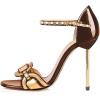 imageFSJ Women Chic Stiletto High Heel Sandal Open Toe Ankle Strap Buckled Colorful Wedding Dress Pump Size 415 USMulticolour6