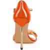 imageFSJ Women Chic Stiletto High Heel Sandal Open Toe Ankle Strap Buckled Colorful Wedding Dress Pump Size 415 USOrange