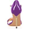 imageFSJ Women Chic Stiletto High Heel Sandal Open Toe Ankle Strap Buckled Colorful Wedding Dress Pump Size 415 USPurple