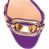 imageFSJ Women Chic Stiletto High Heel Sandal Open Toe Ankle Strap Buckled Colorful Wedding Dress Pump Size 415 USPurple
