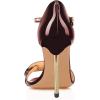 imageFSJ Women Chic Stiletto High Heel Sandal Open Toe Ankle Strap Buckled Colorful Wedding Dress Pump Size 415 USWine Red