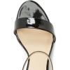 imageFSJ Women Comfy Open Toe Summer Sandal Ankle Strap Kitten Mid Heels Shoes Patent Leather Size 415 USBlackbow
