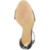 imageFSJ Women Comfy Open Toe Summer Sandal Ankle Strap Kitten Mid Heels Shoes Patent Leather Size 415 USBlackmatte