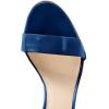 imageFSJ Women Comfy Open Toe Summer Sandal Ankle Strap Kitten Mid Heels Shoes Patent Leather Size 415 USBluebow