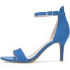 imageFSJ Women Comfy Open Toe Summer Sandal Ankle Strap Kitten Mid Heels Shoes Patent Leather Size 415 USBluesuede
