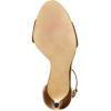 imageFSJ Women Comfy Open Toe Summer Sandal Ankle Strap Kitten Mid Heels Shoes Patent Leather Size 415 USBrownmatte