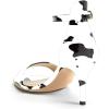 imageFSJ Women Comfy Open Toe Summer Sandal Ankle Strap Kitten Mid Heels Shoes Patent Leather Size 415 USCow
