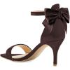 imageFSJ Women Comfy Open Toe Summer Sandal Ankle Strap Kitten Mid Heels Shoes Patent Leather Size 415 USDark Brownbow