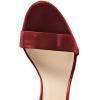imageFSJ Women Comfy Open Toe Summer Sandal Ankle Strap Kitten Mid Heels Shoes Patent Leather Size 415 USDark Redbow