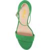 imageFSJ Women Comfy Open Toe Summer Sandal Ankle Strap Kitten Mid Heels Shoes Patent Leather Size 415 USGreensuede