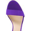 imageFSJ Women Comfy Open Toe Summer Sandal Ankle Strap Kitten Mid Heels Shoes Patent Leather Size 415 USPurplebow