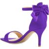 imageFSJ Women Comfy Open Toe Summer Sandal Ankle Strap Kitten Mid Heels Shoes Patent Leather Size 415 USPurplebow