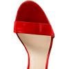 imageFSJ Women Comfy Open Toe Summer Sandal Ankle Strap Kitten Mid Heels Shoes Patent Leather Size 415 USRedbow