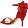 imageFSJ Women Comfy Open Toe Summer Sandal Ankle Strap Kitten Mid Heels Shoes Patent Leather Size 415 USRedbow