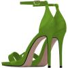 imageFSJ Women Sexy Single Band Open Toe Stiletto High Heel Sandals Rhinestone Ankle Strap Side Buckle Party Dress Shoes Size 415 USGreensimple