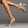 imageFSJ Women Sexy Single Band Open Toe Stiletto High Heel Sandals Rhinestone Ankle Strap Side Buckle Party Dress Shoes Size 415 USLightgoldsimple