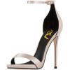 imageFSJ Women Sexy Single Band Open Toe Stiletto High Heel Sandals Rhinestone Ankle Strap Side Buckle Party Dress Shoes Size 415 USLightgoldsimple