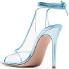 imageFSJ Women Sexy Stilettos High Heel Strappy Sandals Cross Strap Ankle Wrap Slingback Transparent Wedding Evening Dress Pumps Size 415 USBlue