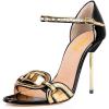imageFSJ Women Chic Stiletto High Heel Sandal Open Toe Ankle Strap Buckled Colorful Wedding Dress Pump Size 415 USMulticolour3