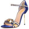 imageFSJ Women Chic Stiletto High Heel Sandal Open Toe Ankle Strap Buckled Colorful Wedding Dress Pump Size 415 USMulticolour5
