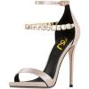 imageFSJ Women Sexy Single Band Open Toe Stiletto High Heel Sandals Rhinestone Ankle Strap Side Buckle Party Dress Shoes Size 415 USLightgold