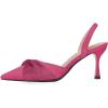 imageFSJ Women Classy Pointed Toe Low Kitten Heel Pumps Slingback Ankle Strap Heeled Sandals Wedding Party Office Dressy Shoes Size 415 USFuchsia