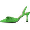 imageFSJ Women Classy Pointed Toe Low Kitten Heel Pumps Slingback Ankle Strap Heeled Sandals Wedding Party Office Dressy Shoes Size 415 USGreen