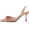 imageFSJ Women Classy Pointed Toe Low Kitten Heel Pumps Slingback Ankle Strap Heeled Sandals Wedding Party Office Dressy Shoes Size 415 USRose Gold