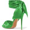 imageFSJ Women Cocktail Peep Toe Satin Lace Up Sandals Ankle Wrap Platform High Heels Party Sexy Shoes Size 415 USGreen