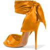 imageFSJ Women Cocktail Peep Toe Satin Lace Up Sandals Ankle Wrap Platform High Heels Party Sexy Shoes Size 415 USYellow