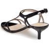 imageFSJ Women Casual TStrap Sandal Open Toe Stacked Kitten Heel Strappy Rhinestone Shoe Size 415 USBlack