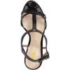 imageFSJ Women Casual TStrap Sandal Open Toe Stacked Kitten Heel Strappy Rhinestone Shoe Size 415 USBlack