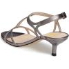 imageFSJ Women Casual TStrap Sandal Open Toe Stacked Kitten Heel Strappy Rhinestone Shoe Size 415 USGrey