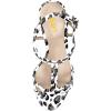 imageFSJ Women Casual TStrap Sandal Open Toe Stacked Kitten Heel Strappy Rhinestone Shoe Size 415 USLeopard