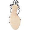imageFSJ Women Casual TStrap Sandal Open Toe Stacked Kitten Heel Strappy Rhinestone Shoe Size 415 USLeopard