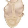 imageFSJ Women Casual TStrap Sandal Open Toe Stacked Kitten Heel Strappy Rhinestone Shoe Size 415 USNude Crystal Heel