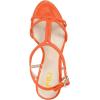 imageFSJ Women Casual TStrap Sandal Open Toe Stacked Kitten Heel Strappy Rhinestone Shoe Size 415 USOrange