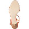 imageFSJ Women Casual TStrap Sandal Open Toe Stacked Kitten Heel Strappy Rhinestone Shoe Size 415 USOrange