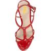 imageFSJ Women Casual TStrap Sandal Open Toe Stacked Kitten Heel Strappy Rhinestone Shoe Size 415 USRed Crystal Heel