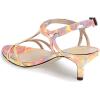 imageFSJ Women Casual TStrap Sandal Open Toe Stacked Kitten Heel Strappy Rhinestone Shoe Size 415 USSunset