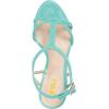 imageFSJ Women Casual TStrap Sandal Open Toe Stacked Kitten Heel Strappy Rhinestone Shoe Size 415 USTurquoise