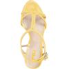 imageFSJ Women Casual TStrap Sandal Open Toe Stacked Kitten Heel Strappy Rhinestone Shoe Size 415 USYellow