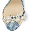 imageFSJ Women Fashion Dressy High Heel Stiletto Open Toe Pump Sandal Full Pearls Ankle Strap Back Zipper Party Wedding Shoes Size 415 USPainting