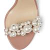 imageFSJ Women Fashion Dressy High Heel Stiletto Open Toe Pump Sandal Full Pearls Ankle Strap Back Zipper Party Wedding Shoes Size 415 USPink