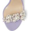 imageFSJ Women Fashion Dressy High Heel Stiletto Open Toe Pump Sandal Full Pearls Ankle Strap Back Zipper Party Wedding Shoes Size 415 USPurple