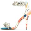 imageFSJ Women Fashion Dressy High Heel Stiletto Open Toe Pump Sandal Full Pearls Ankle Strap Back Zipper Party Wedding Shoes Size 415 USTown